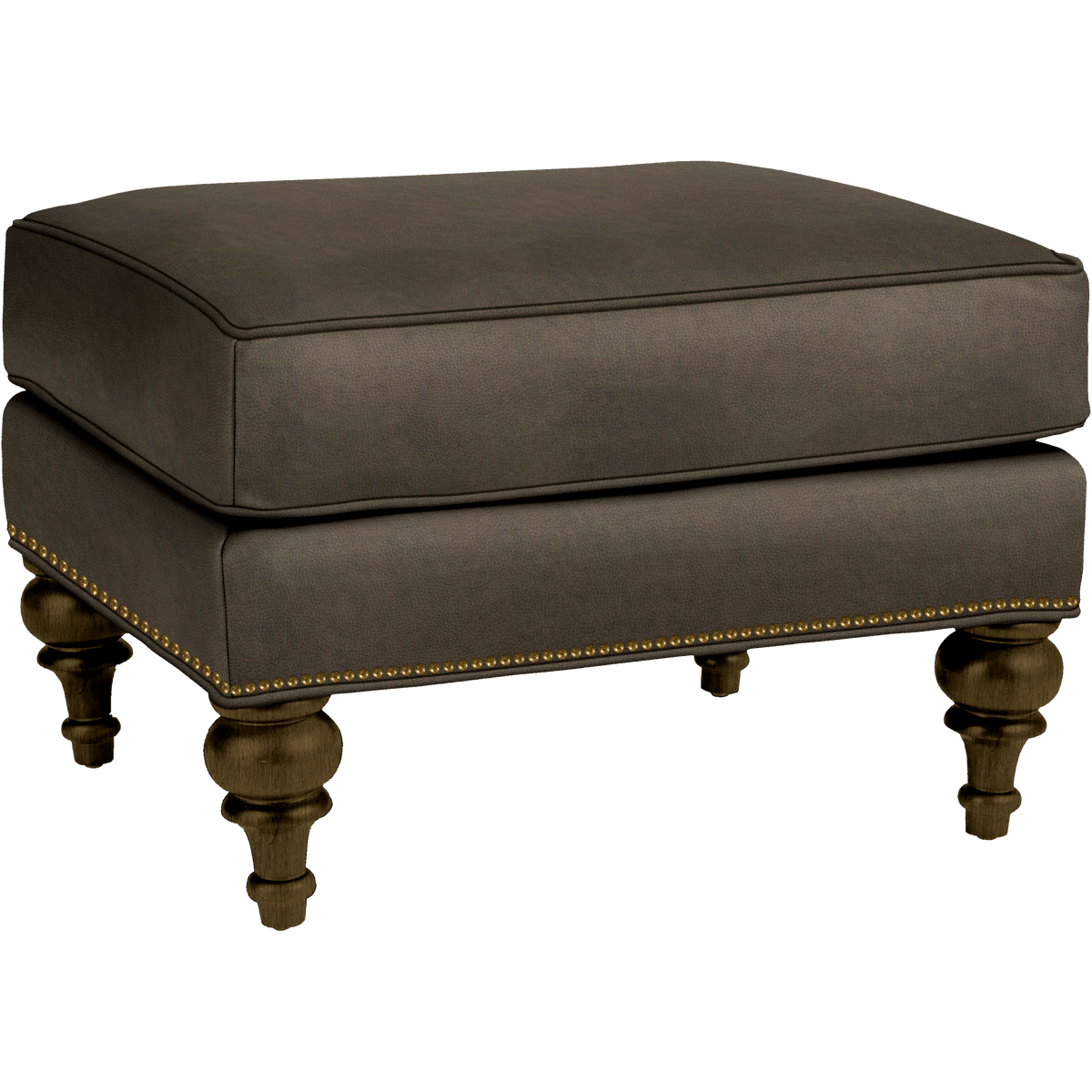 Everleigh Genuine Leather Ottoman - Made in U.S.A. - Coja