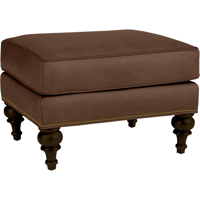 Everleigh Genuine Leather Ottoman - Made in U.S.A. - Coja