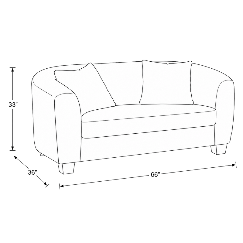 Everrest Fabric Sofa and Loveseat Set with Accent Cushions, Cream - Coja