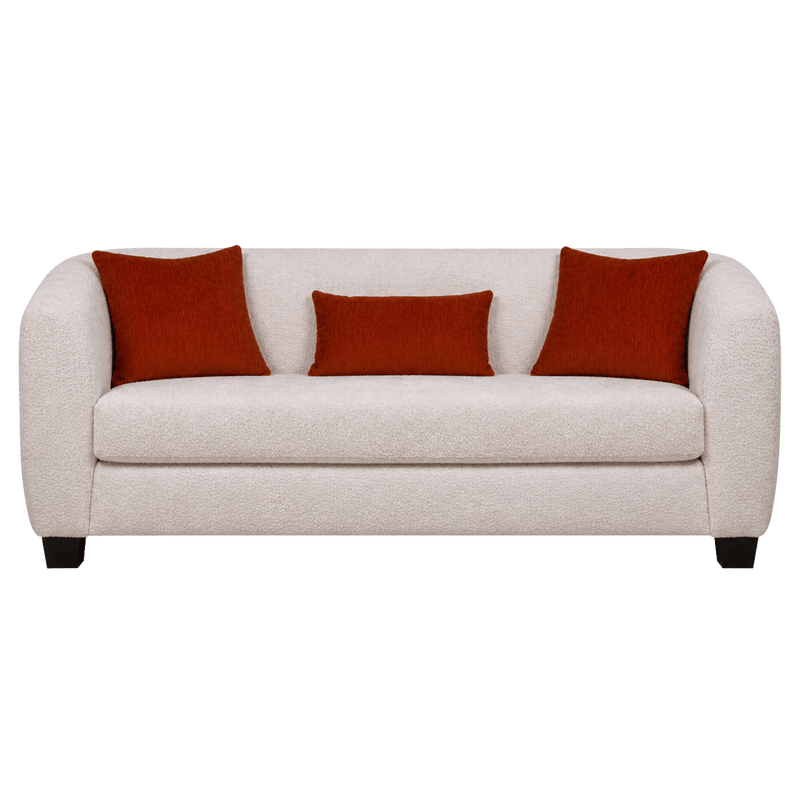 Everrest Fabric Sofa, Loveseat and Chair Set with Accent Cushions, Cream - Coja