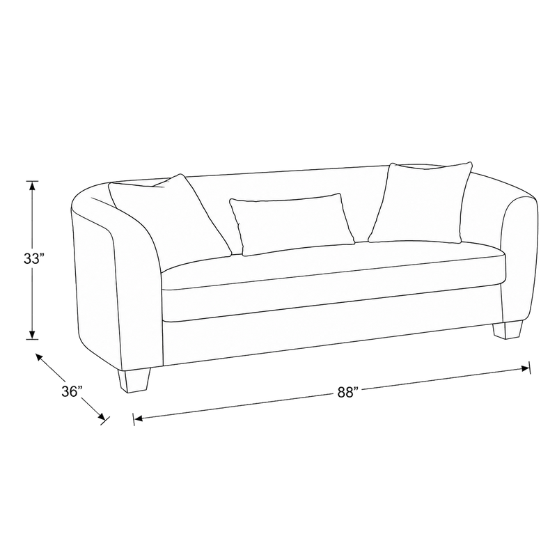Everrest Fabric Sofa and Loveseat Set with Accent Cushions, Cream - Coja
