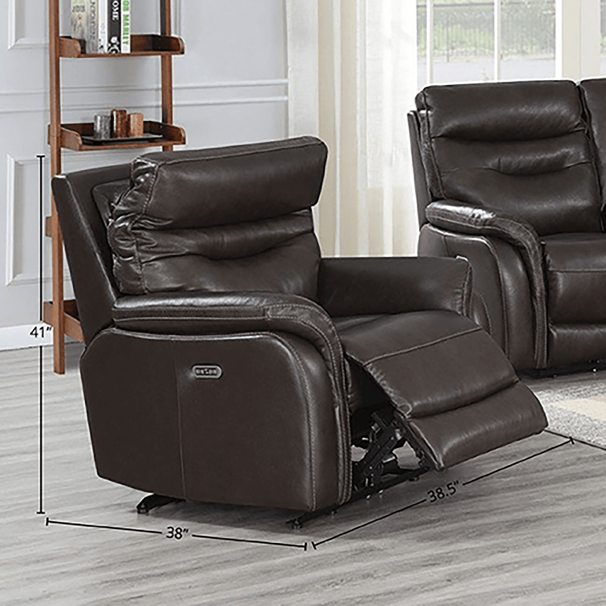 Favara Power Reclining Chair with Articulating Headrest and USB Port, Leather