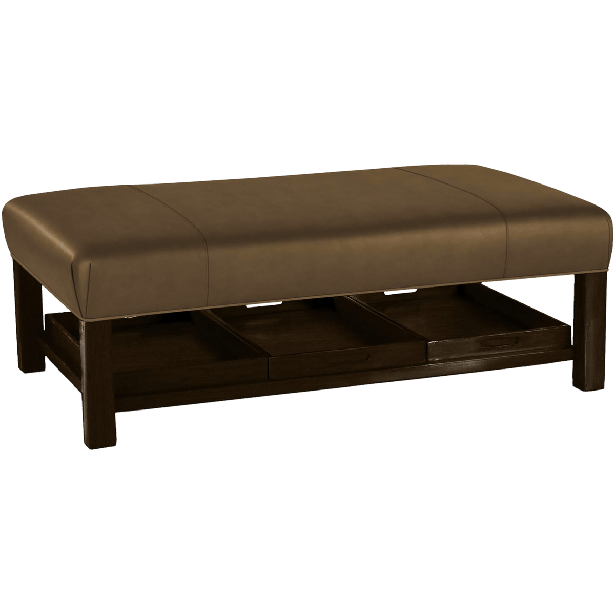 Fulgencia Genuine Leather Large Ottoman - Made in U.S.A. - Coja