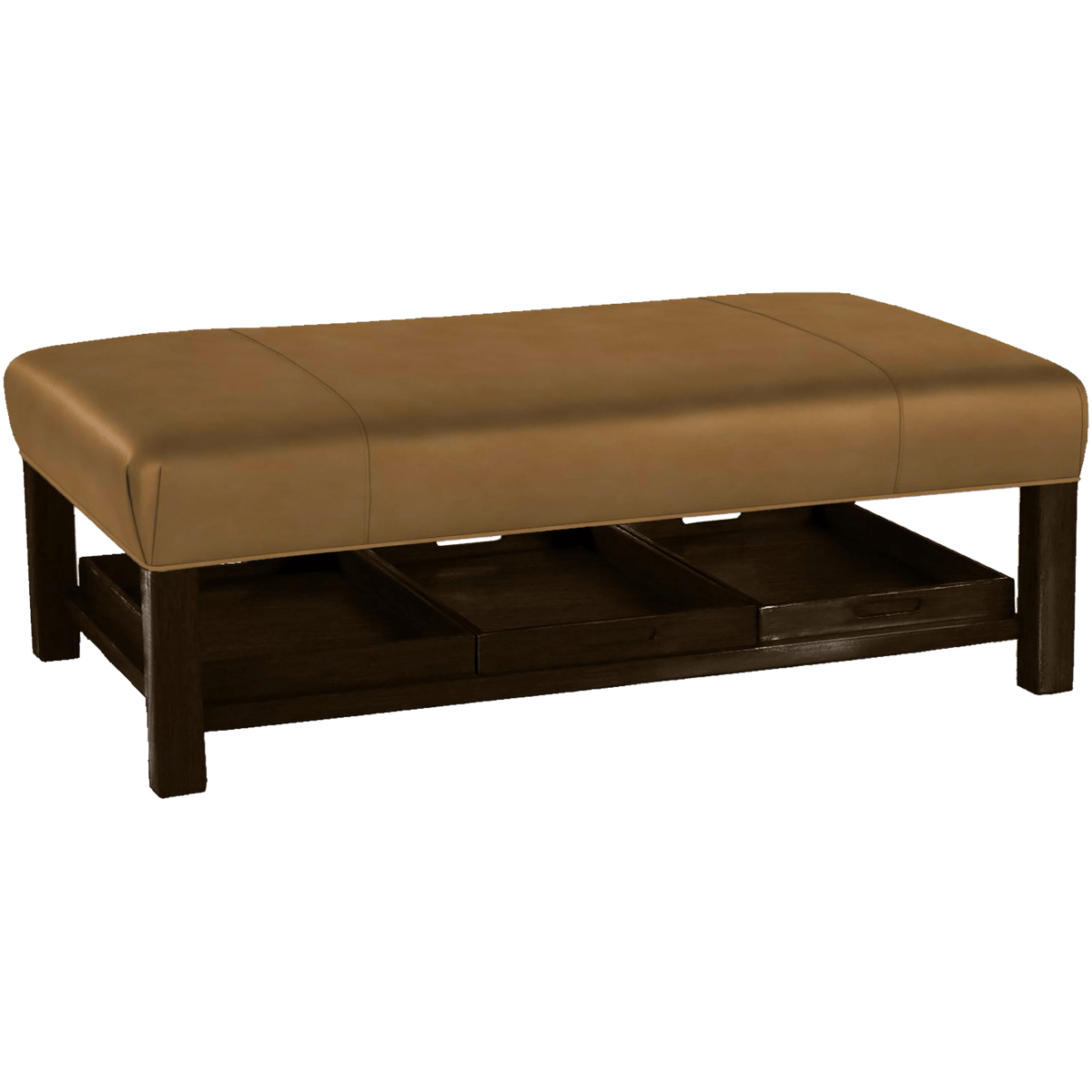 Fulgencia Genuine Leather Large Ottoman - Made in U.S.A. - Coja