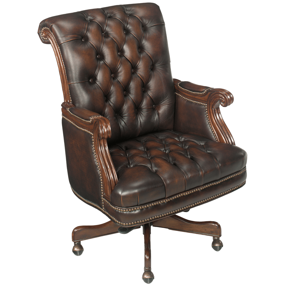 Gerardo Leather Office Chair, Brown - Coja