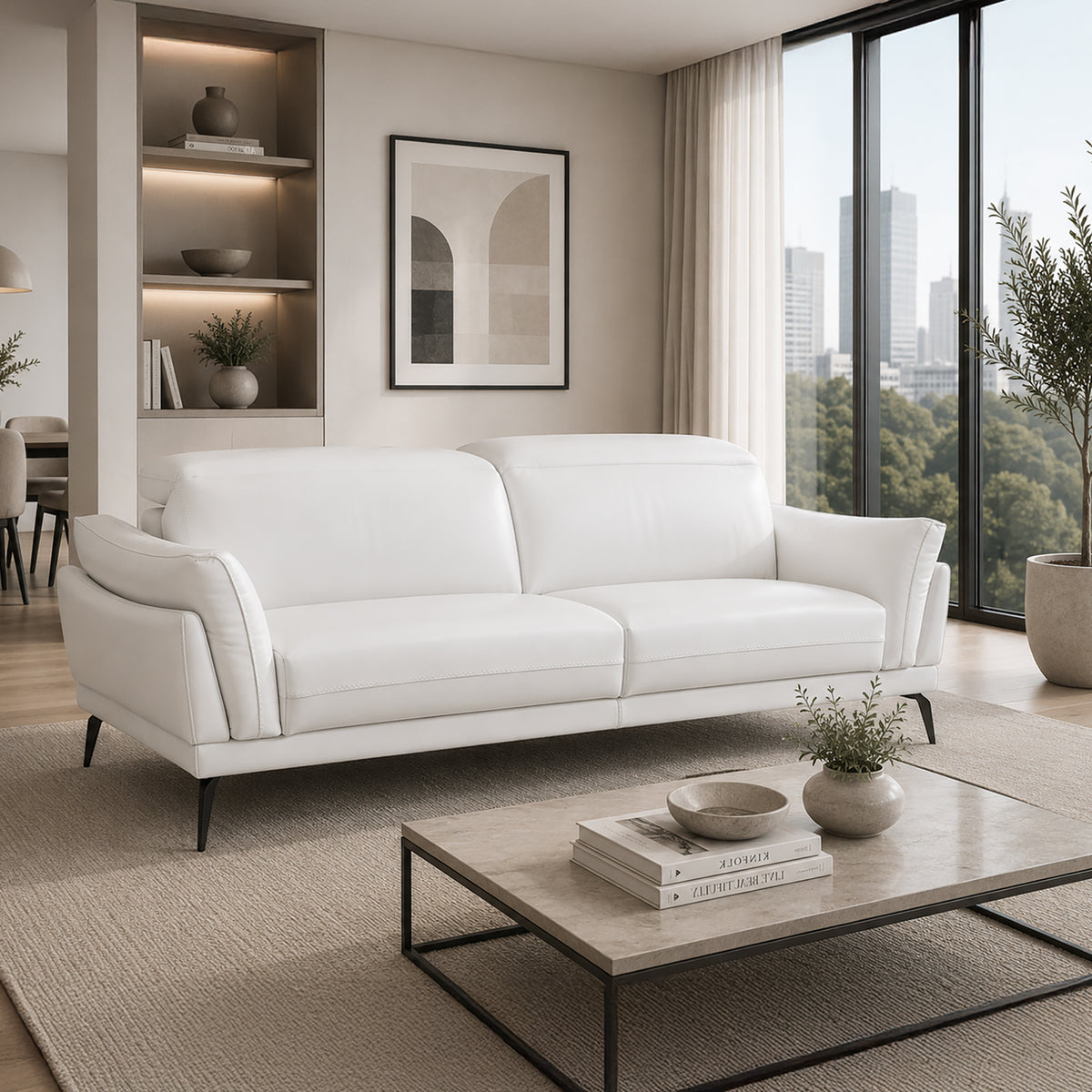Guilietta Contemporary Italian Leather Sofa - Coja