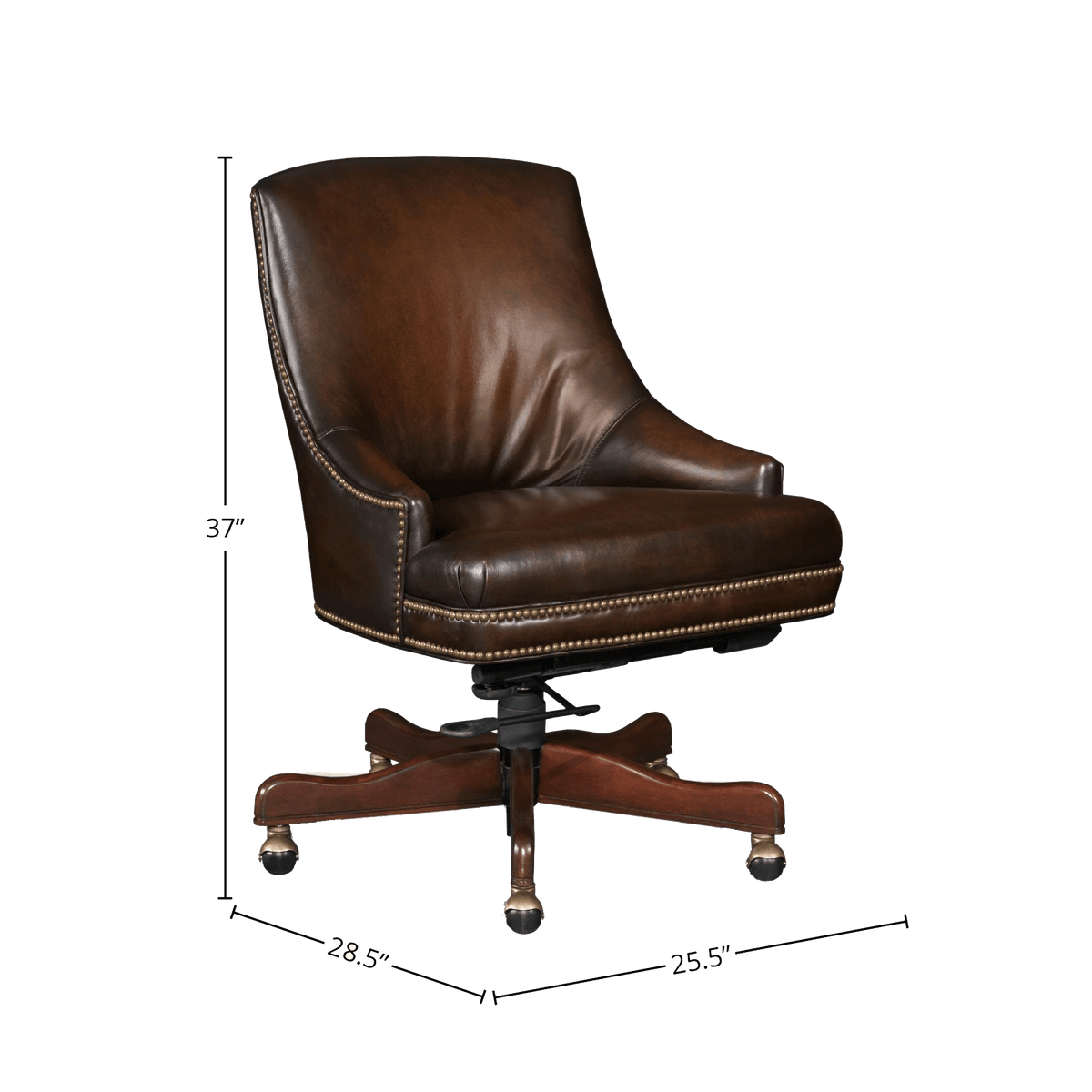 Hayees Leather Office Chair, Brown - Coja