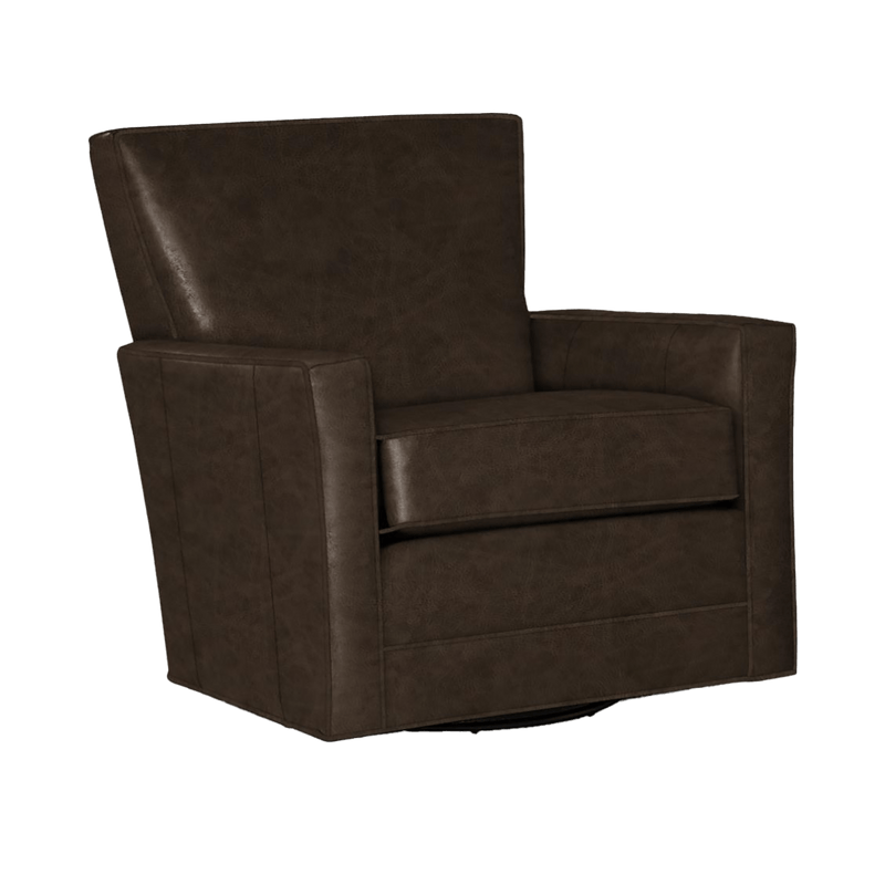 Helenora Genuine Leather Swivel Glider Chair - Made in U.S.A. - Coja