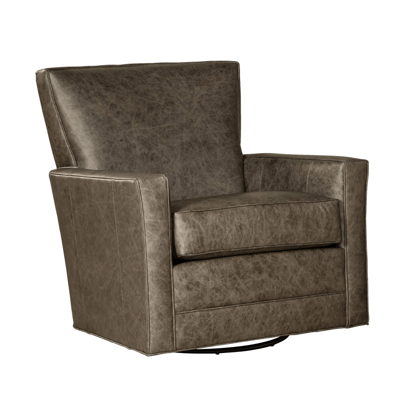 Helenora Genuine Leather Swivel Glider Chair - Made in U.S.A. - Coja