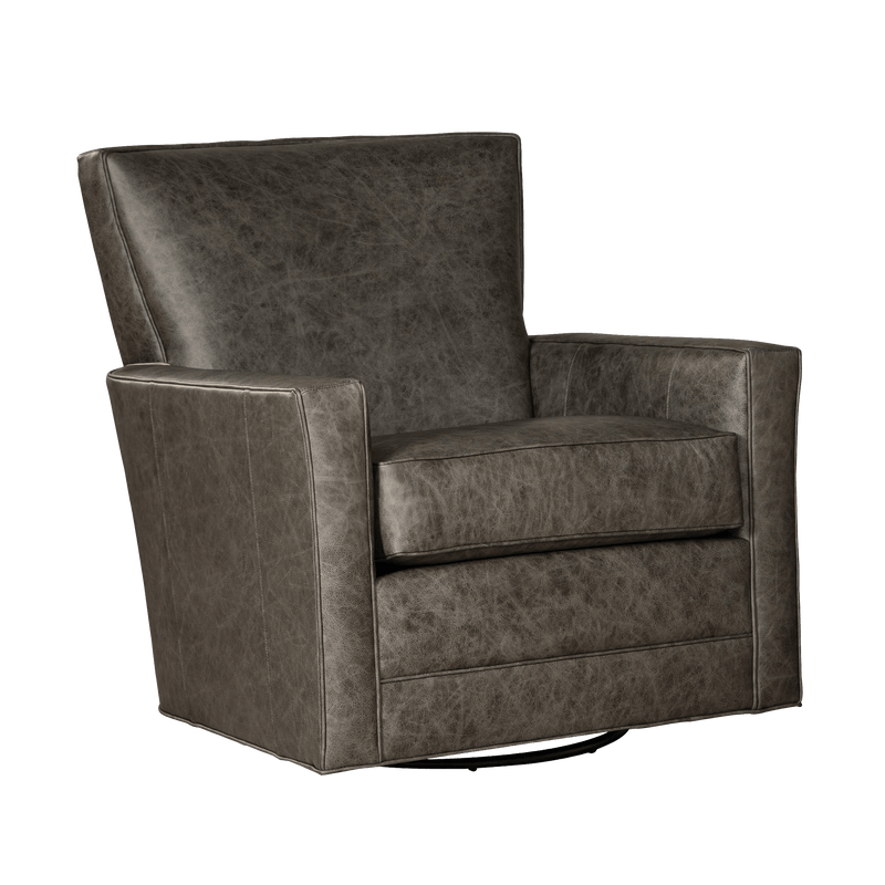 Helenora Genuine Leather Swivel Glider Chair - Made in U.S.A. - Coja