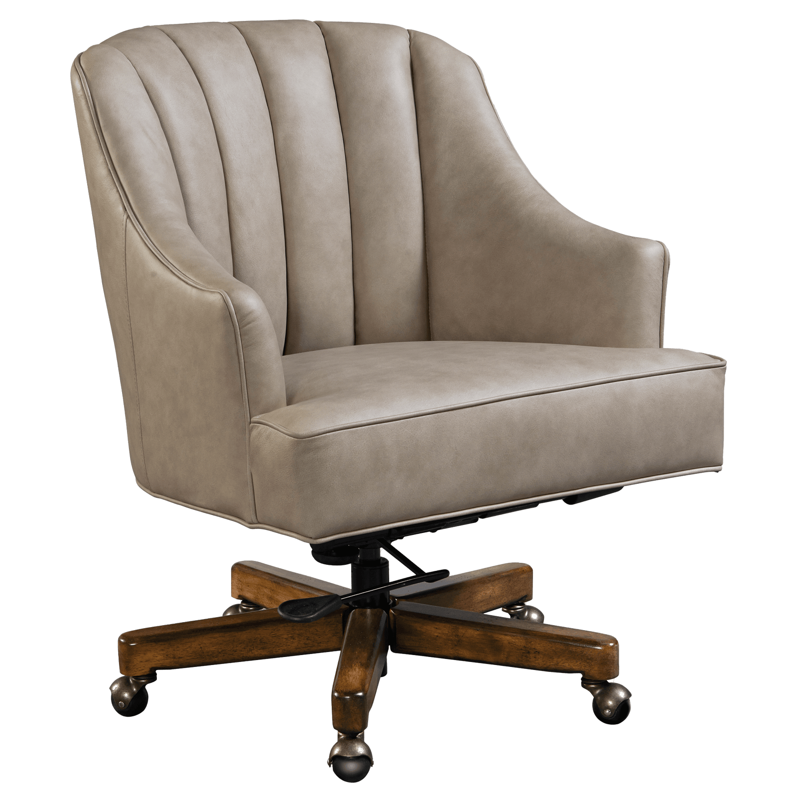 Heloise Leather Office Chair, Beige - Coja