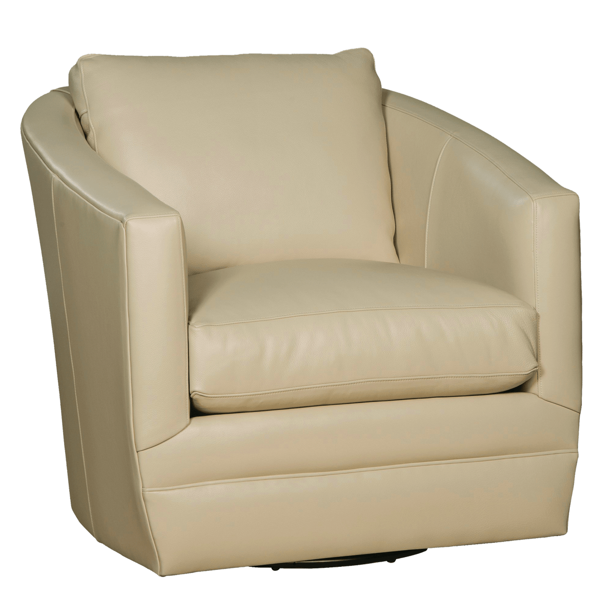 Ivorine Genuine Leather Swivel Glider Chair - Made in U.S.A. - Coja