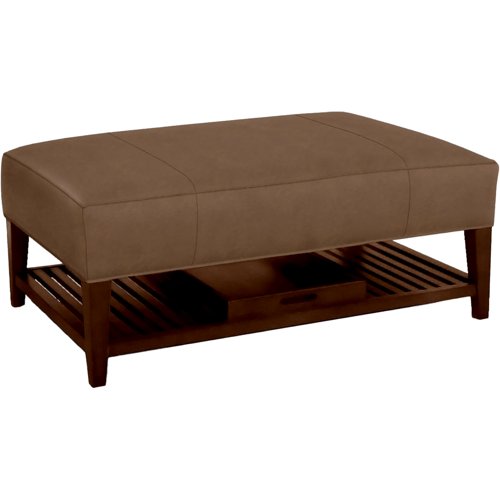 Jeaven Genuine Leather Ottoman - Made in U.S.A.