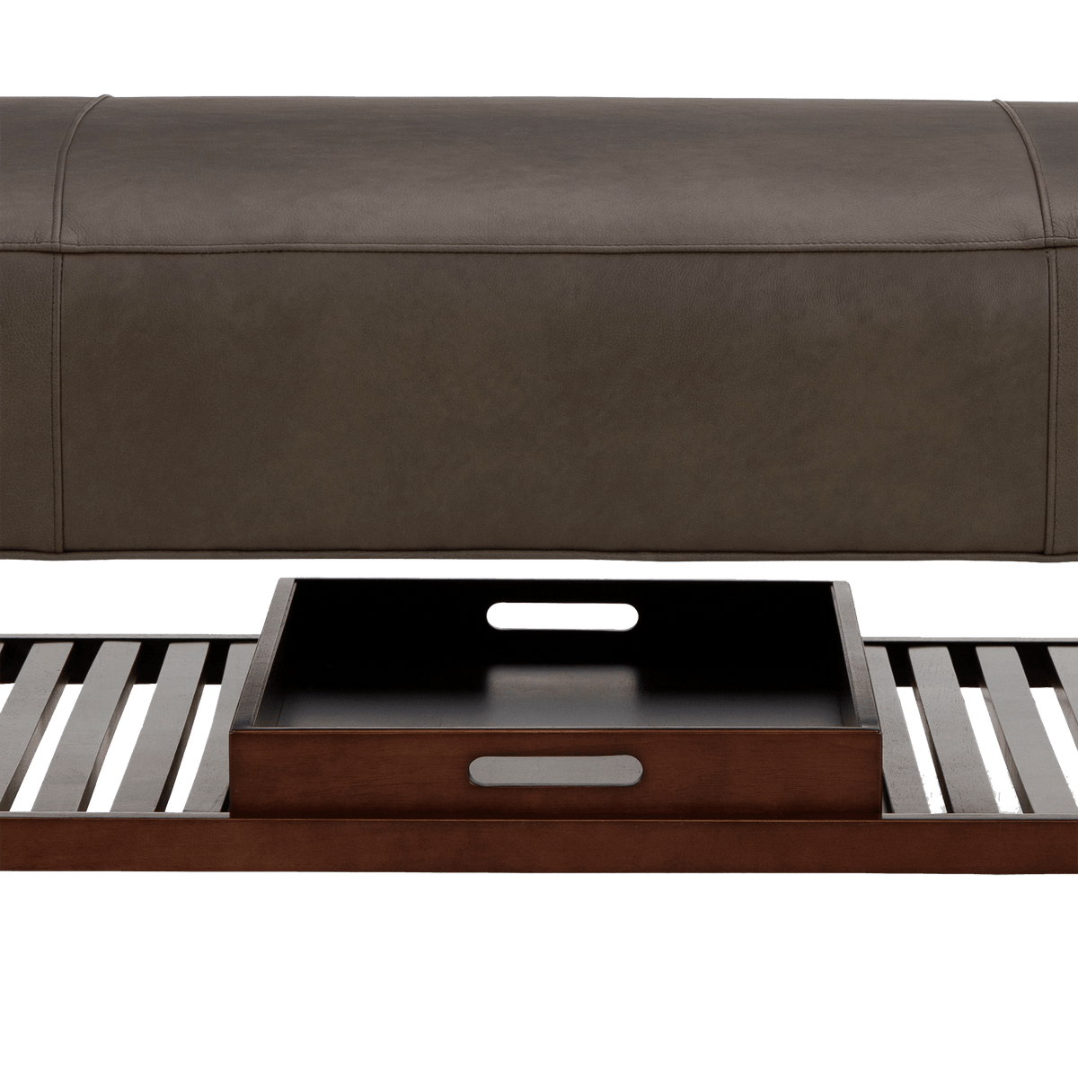 Jeaven Genuine Leather Ottoman - Made in U.S.A. - Coja