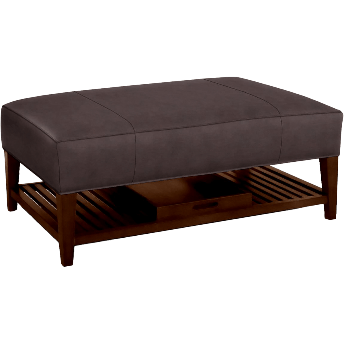 Jeaven Genuine Leather Ottoman - Made in U.S.A. - Coja