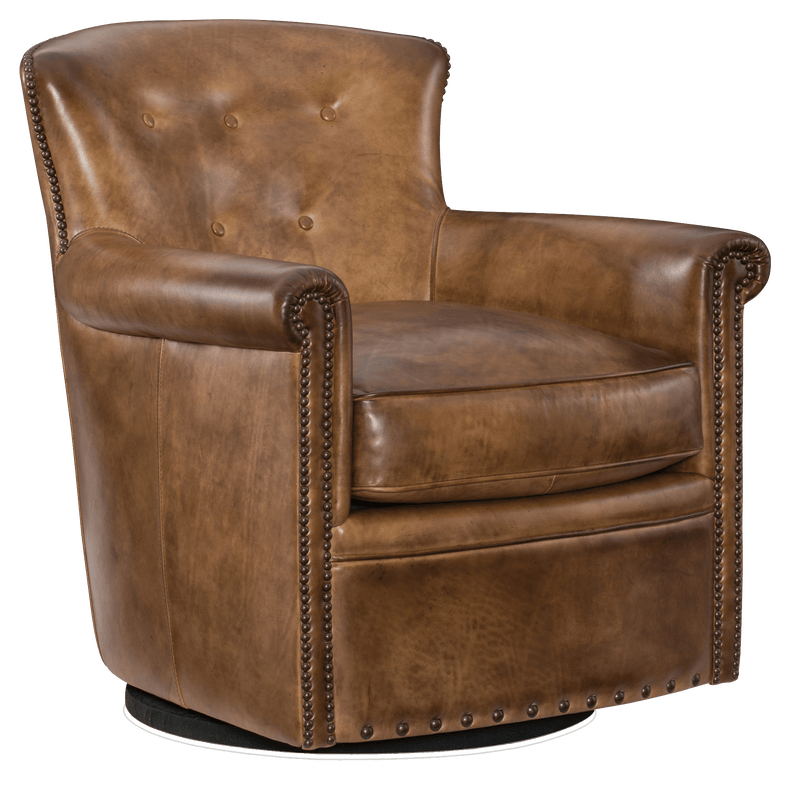Journee 29" Wide Side Chair, Leather, Brown - Coja
