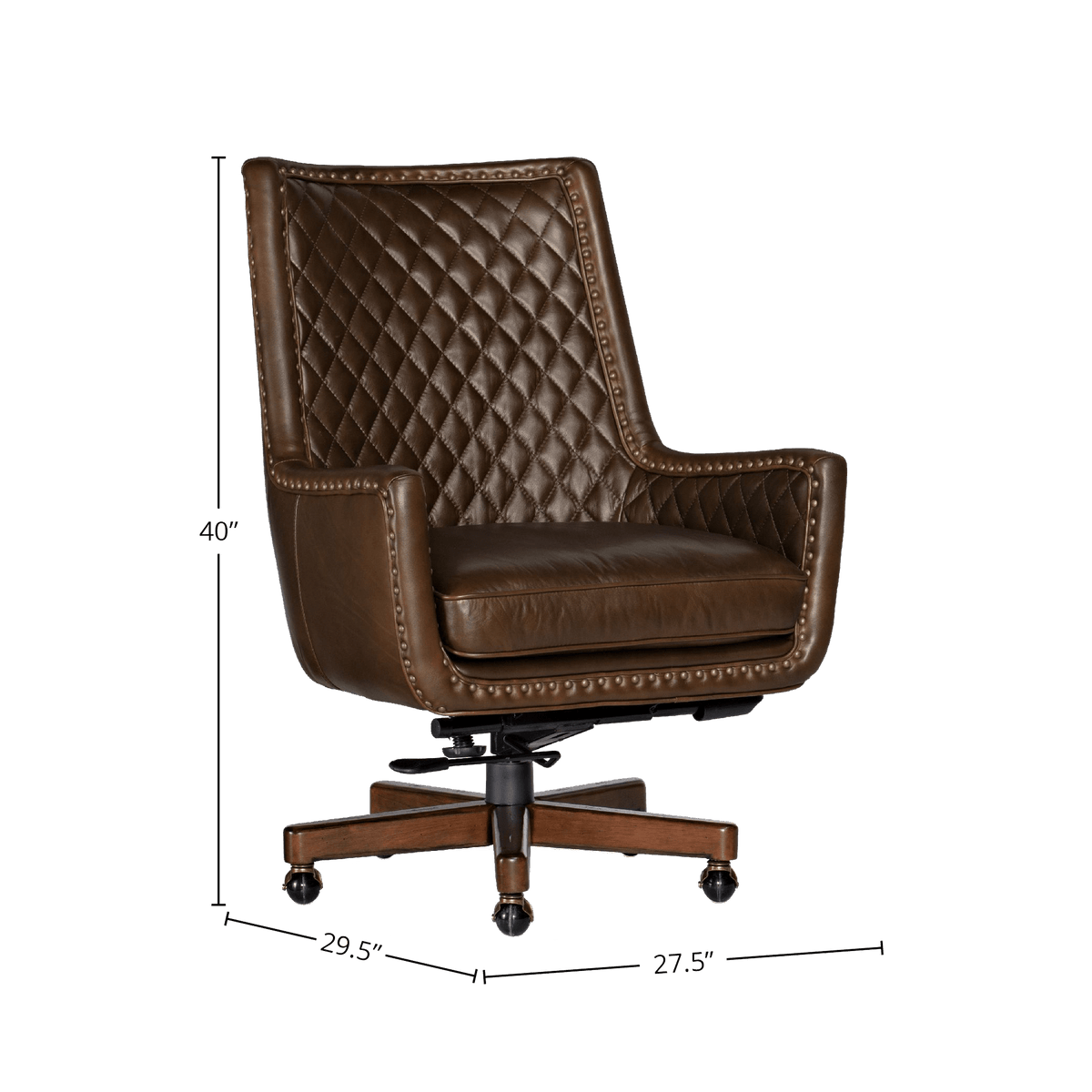 Kannto Leather Office Chair, Brown - Coja