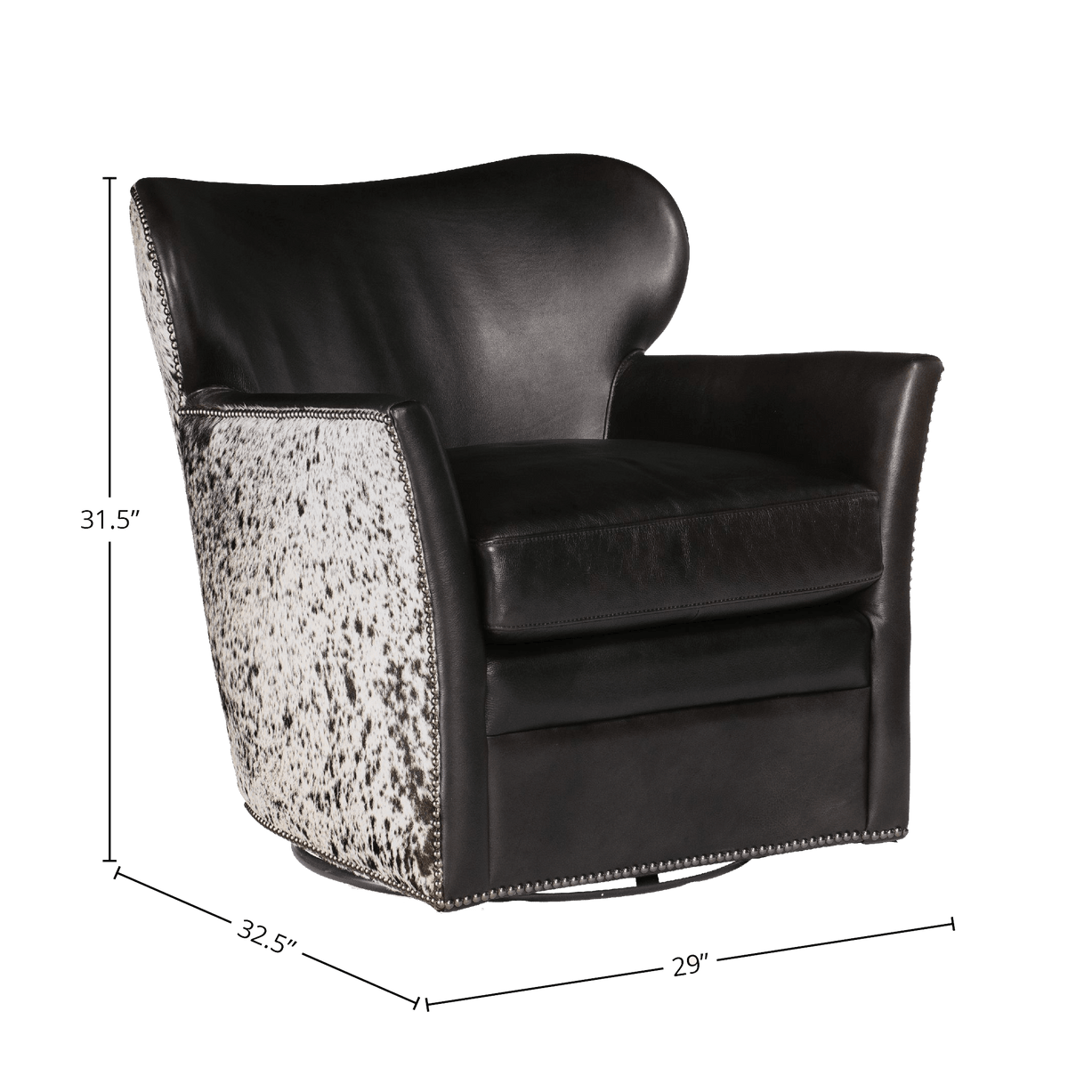 Kyson 29&quot; Wide Side Chair, Leather - Coja