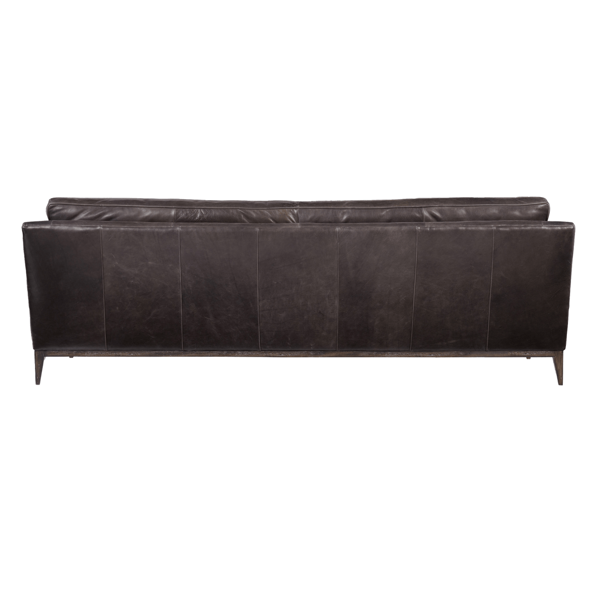 Kandalo 100&quot; Wide Upholstered Leather Sofa, Black - Coja