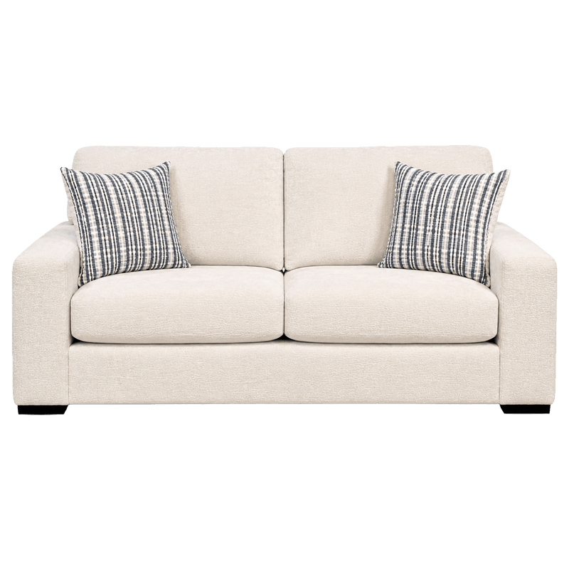 Karat Fabric Sofa, Loveseat & Chair Set with Accent Cushions, Natural - Coja