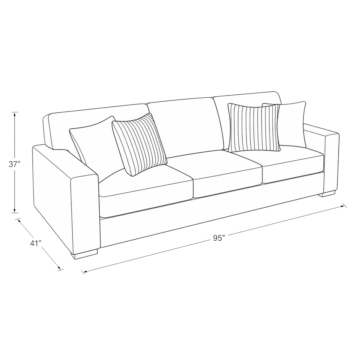 Karat Fabric Sofa & Chair Set with Accent Cushions, Natural
