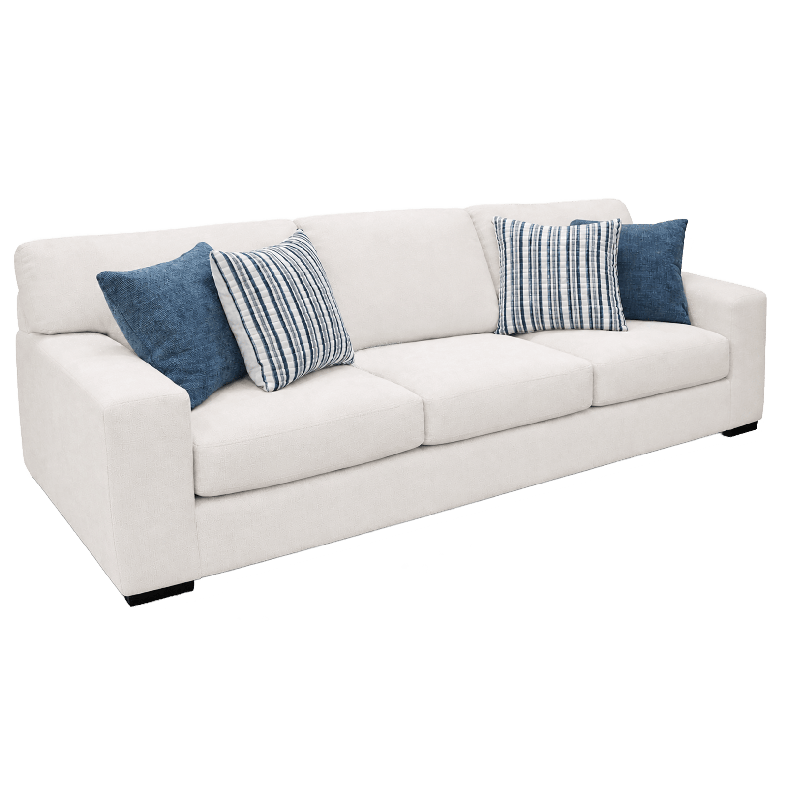 Karat Fabric Sofa, Loveseat & Chair Set with Accent Cushions, Natural - Coja