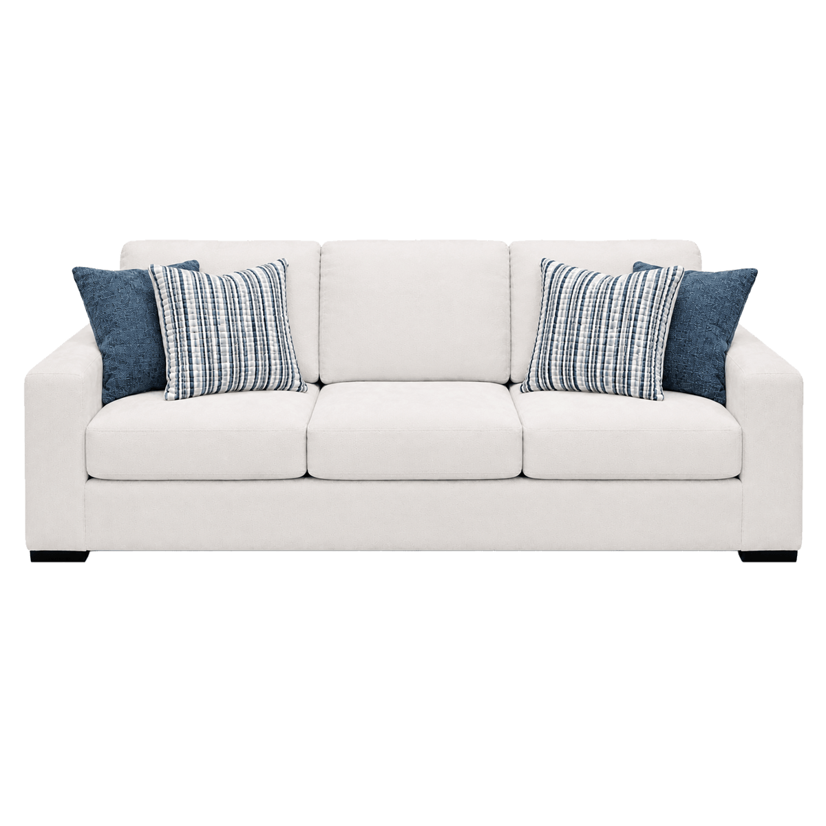 Karat Fabric Sofa, Loveseat & Chair Set with Accent Cushions, Natural - Coja