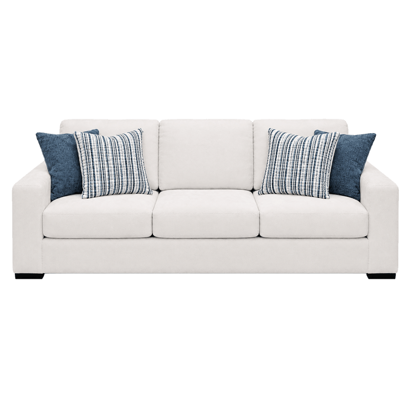Karat Fabric Sofa, Loveseat & Chair Set with Accent Cushions, Natural - Coja