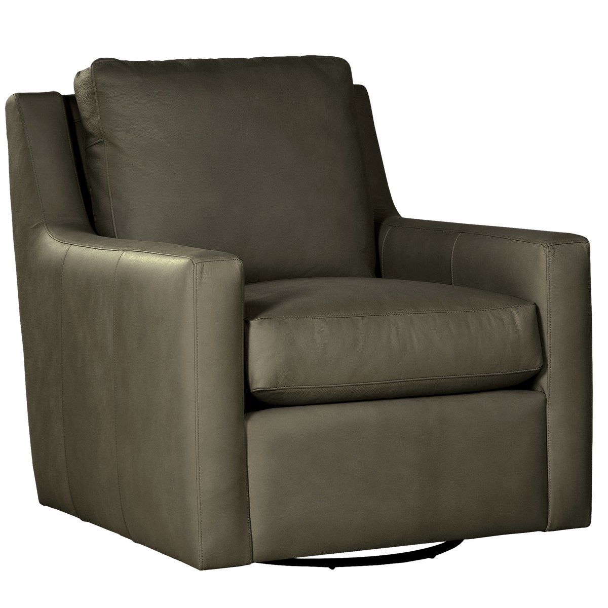 Kimbre Genuine Leather Swivel Glider Chair - Made in U.S.A. - Coja