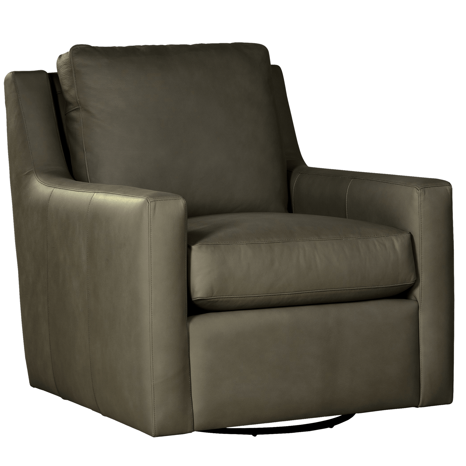 Kimbre Genuine Leather Swivel Glider Chair - Made in U.S.A.