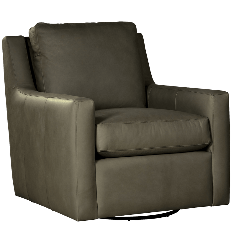 Kimbre Genuine Leather Swivel Glider Chair - Made in U.S.A. - Coja