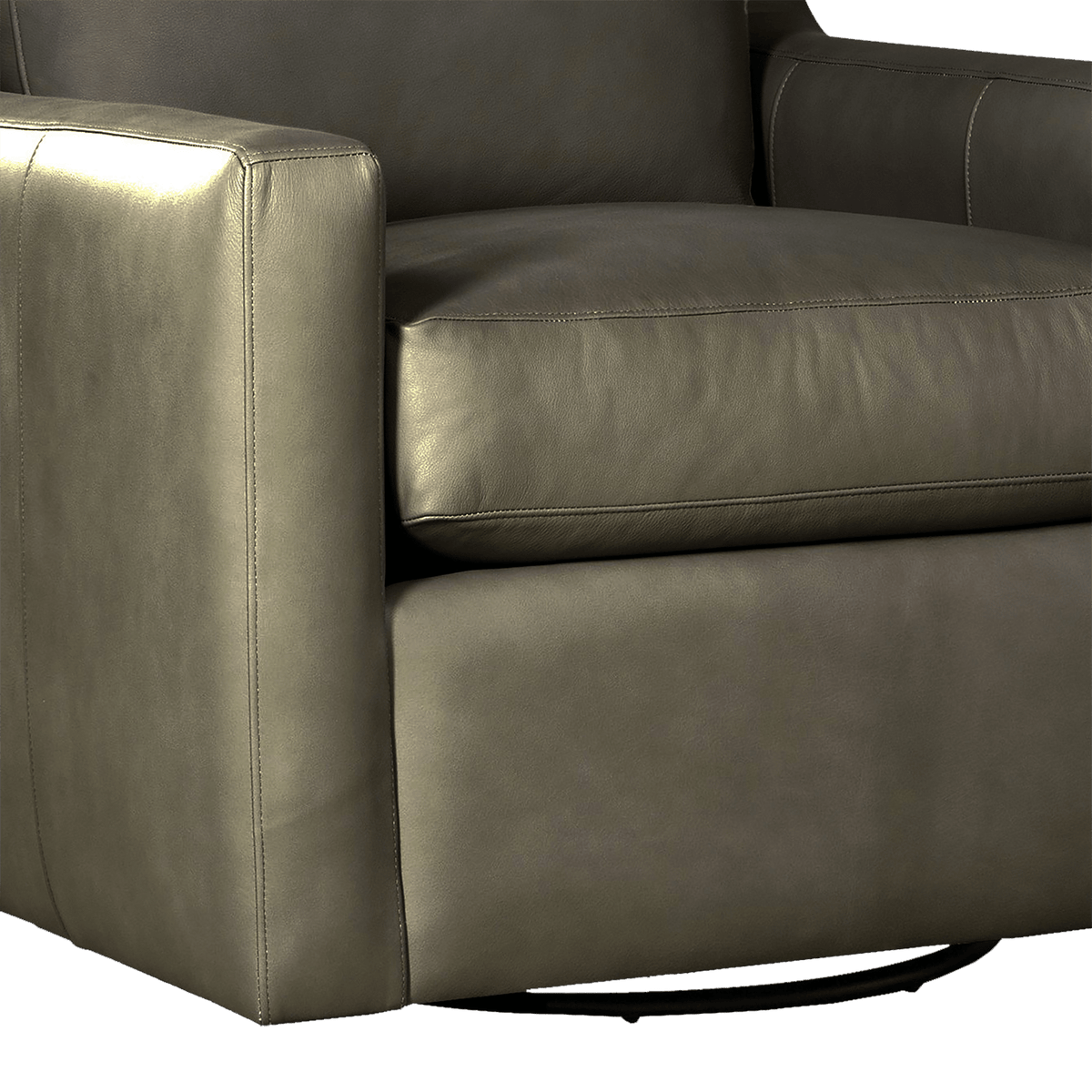 Kimbre Genuine Leather Swivel Glider Chair - Made in U.S.A. - Coja