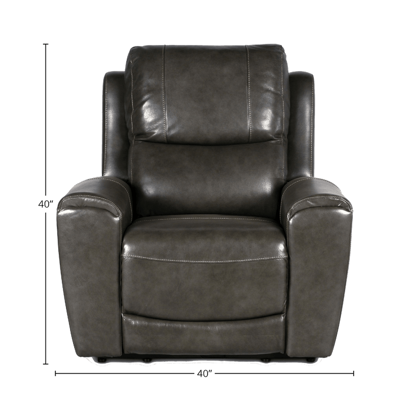 Leogane Power Reclining Chair with Articulating Headrest and USB Port, Leather