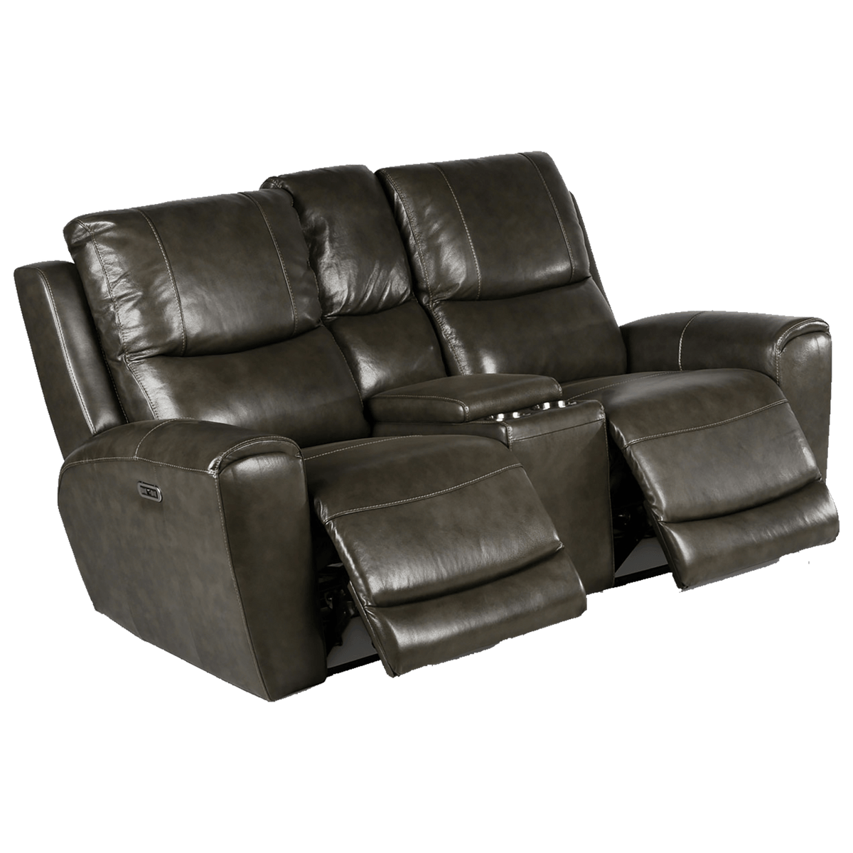 Leogane Leather Power Reclining Loveseat with Articulating Headrest and USB Port - Coja