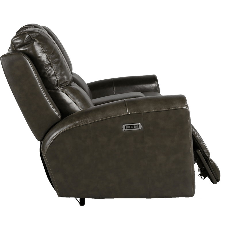 Leogane Leather Power Reclining Loveseat with Articulating Headrest and USB Port - Coja