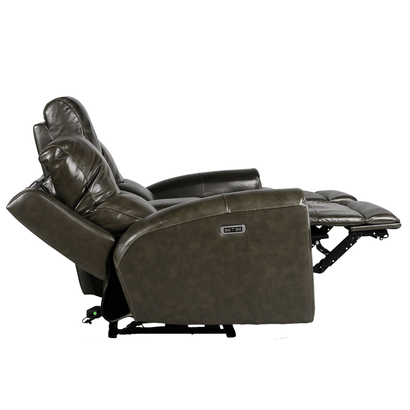 Leogane Leather Power Reclining Loveseat with Articulating Headrest and USB Port - Coja