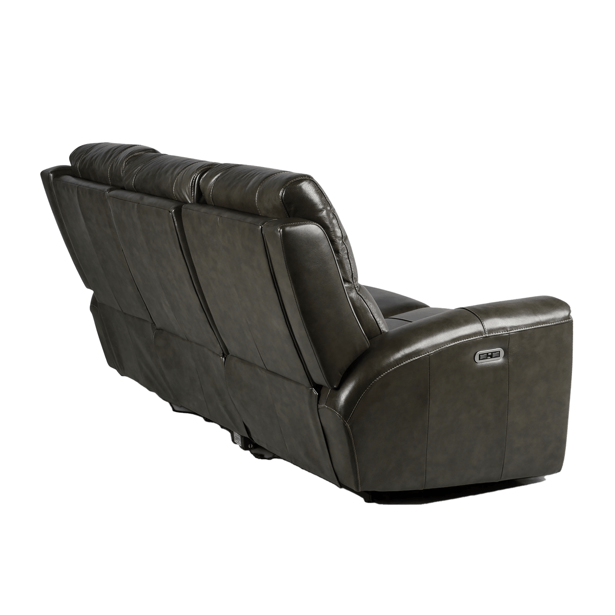 Leogane Leather Power Reclining Sofa and Loveseat Set with Articulating Headrest and USB Ports - Coja