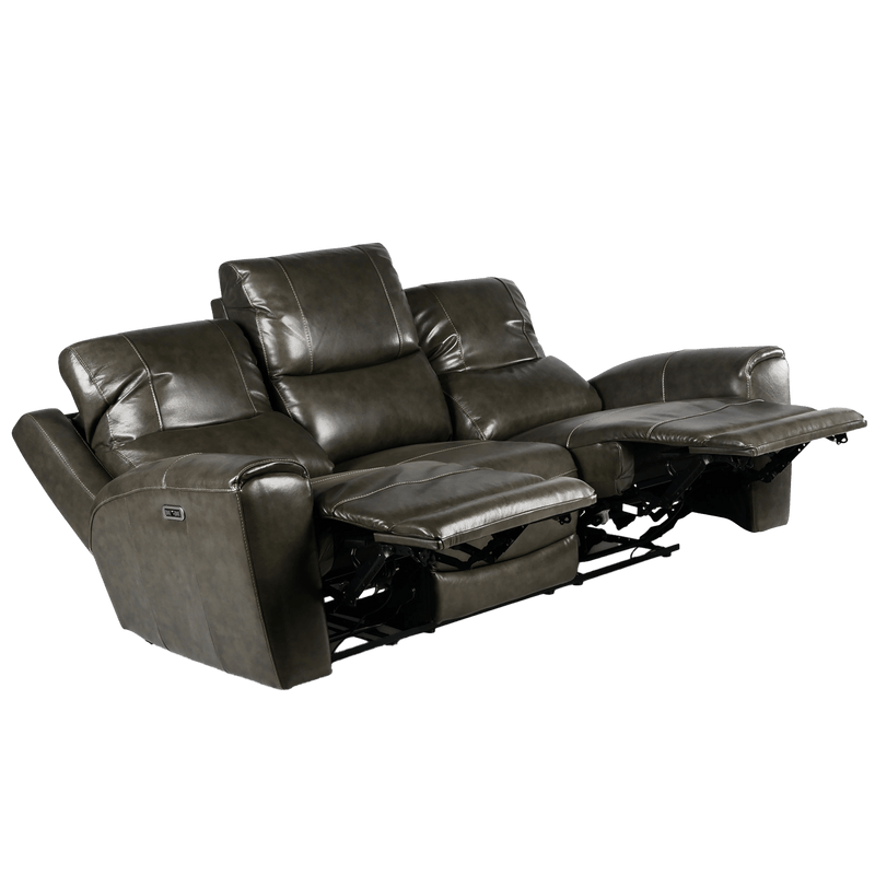 Leogane Leather Power Reclining Sofa and Recliner Set with Articulating Headrest and USB Ports - Coja