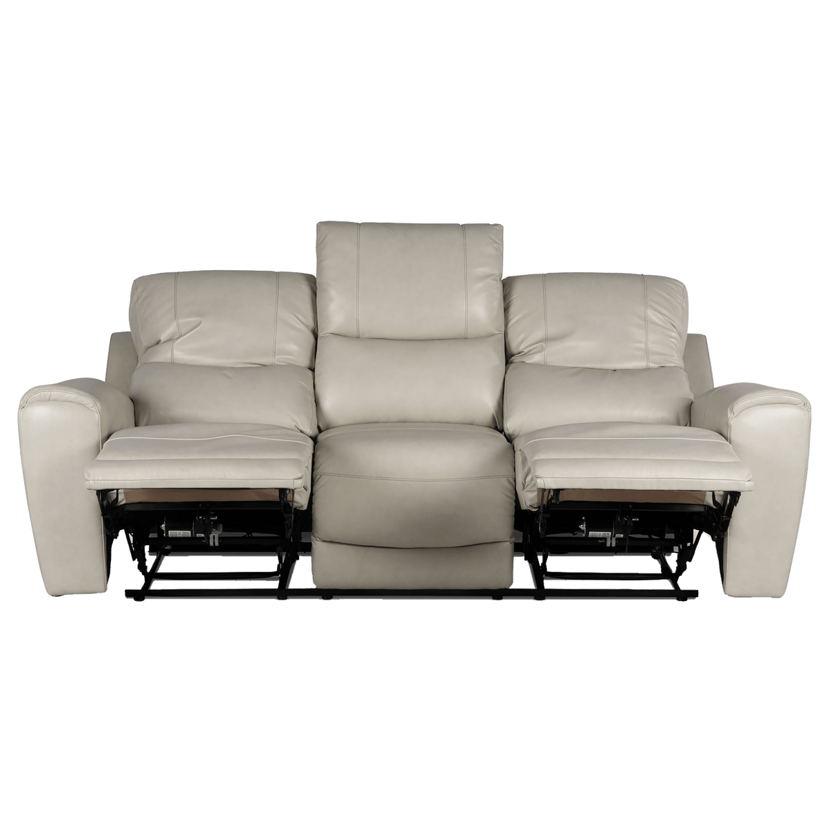 Leogane Leather Power Reclining Sofa and Loveseat Set with Articulating Headrest and USB Ports - Coja