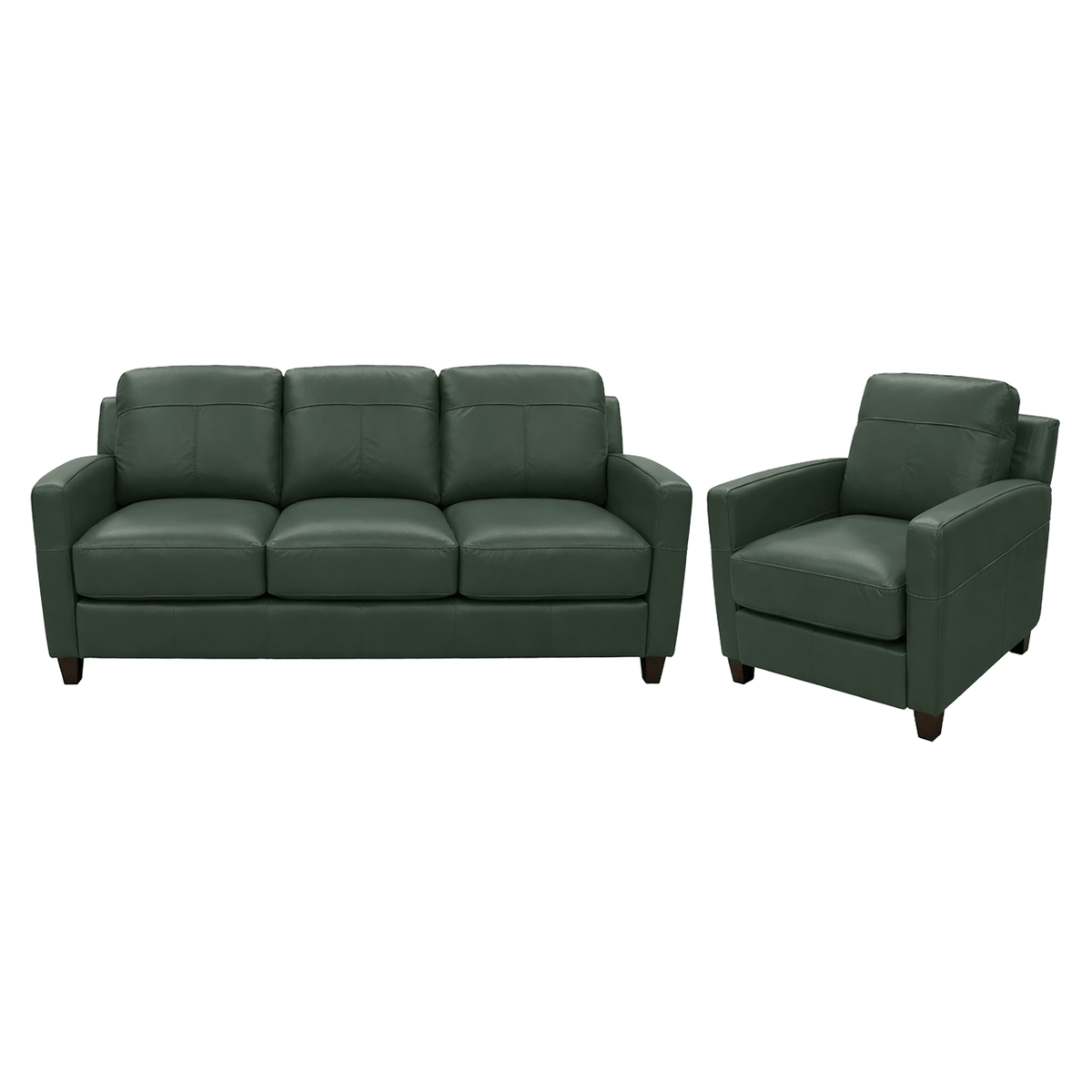 Linear Leather Sofa & Chair Set - Coja