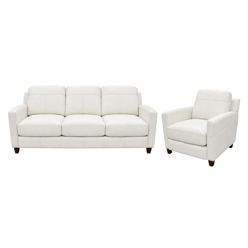 Linear Leather Sofa & Chair Set - Coja