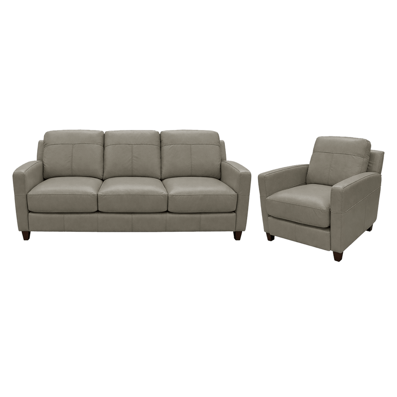 Linear Leather Sofa & Chair Set - Coja