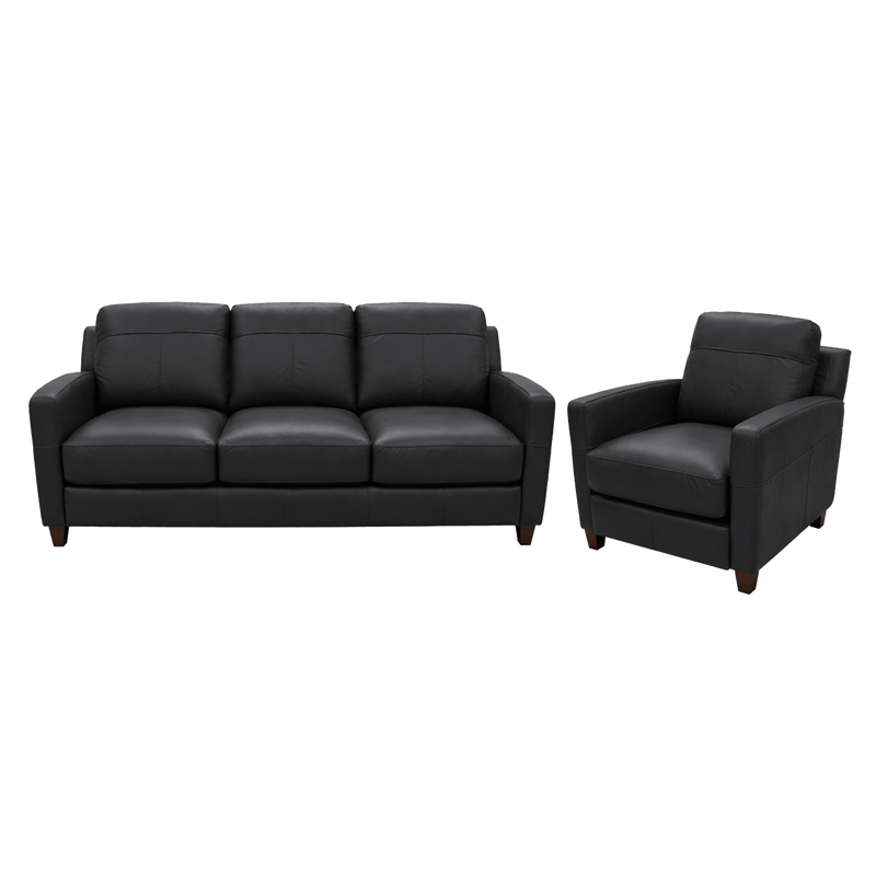 Linear Leather Sofa & Chair Set - Coja