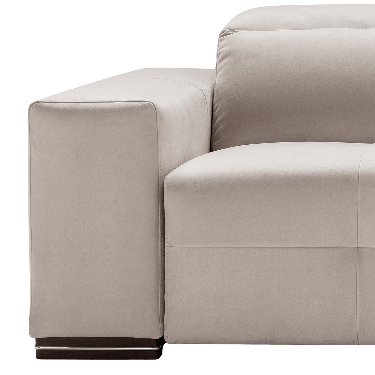 Lusso Italian Microfiber Power Reclining Sofa – Light Gray - Coja