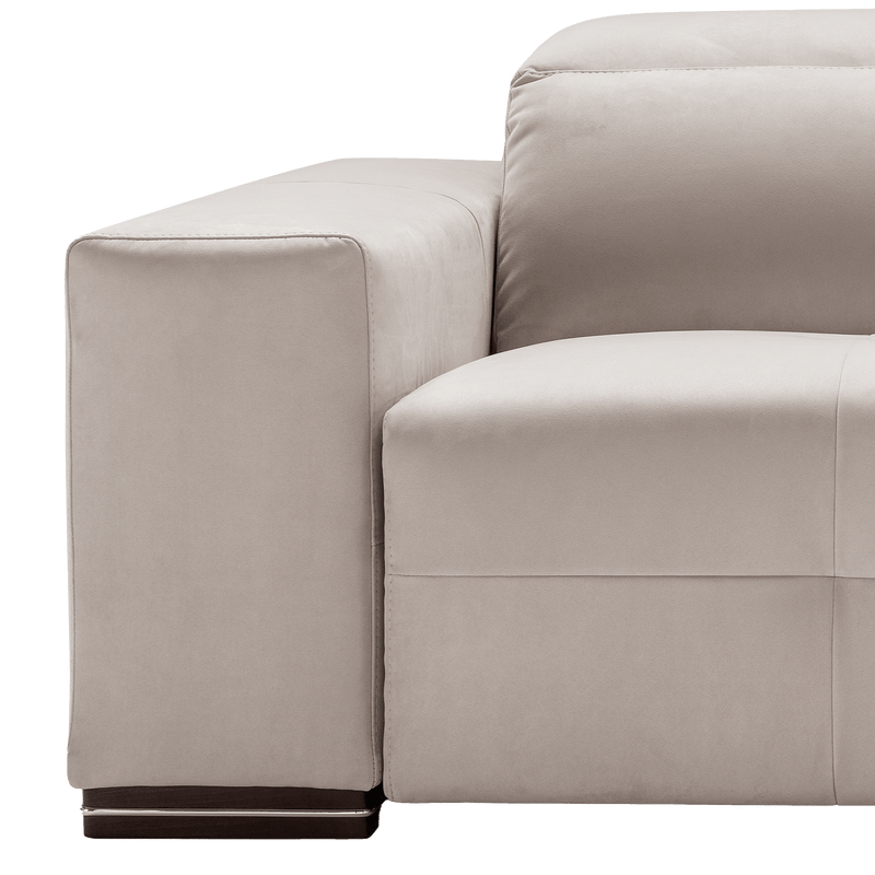Lusso Italian Microfiber Power Reclining Sofa – Light Gray - Coja
