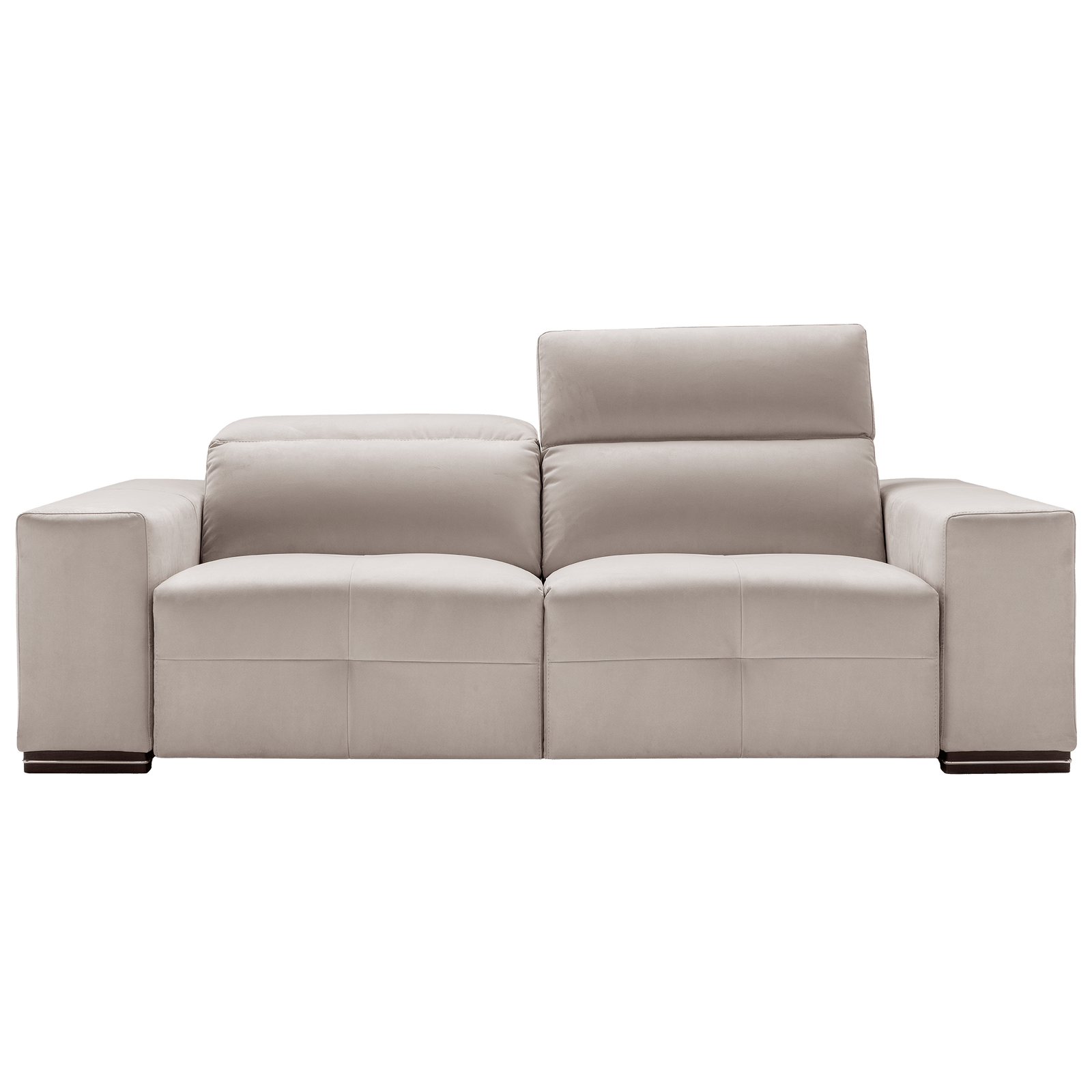 Lusso Italian Microfiber Power Reclining Loveseat – Light Gray - Coja