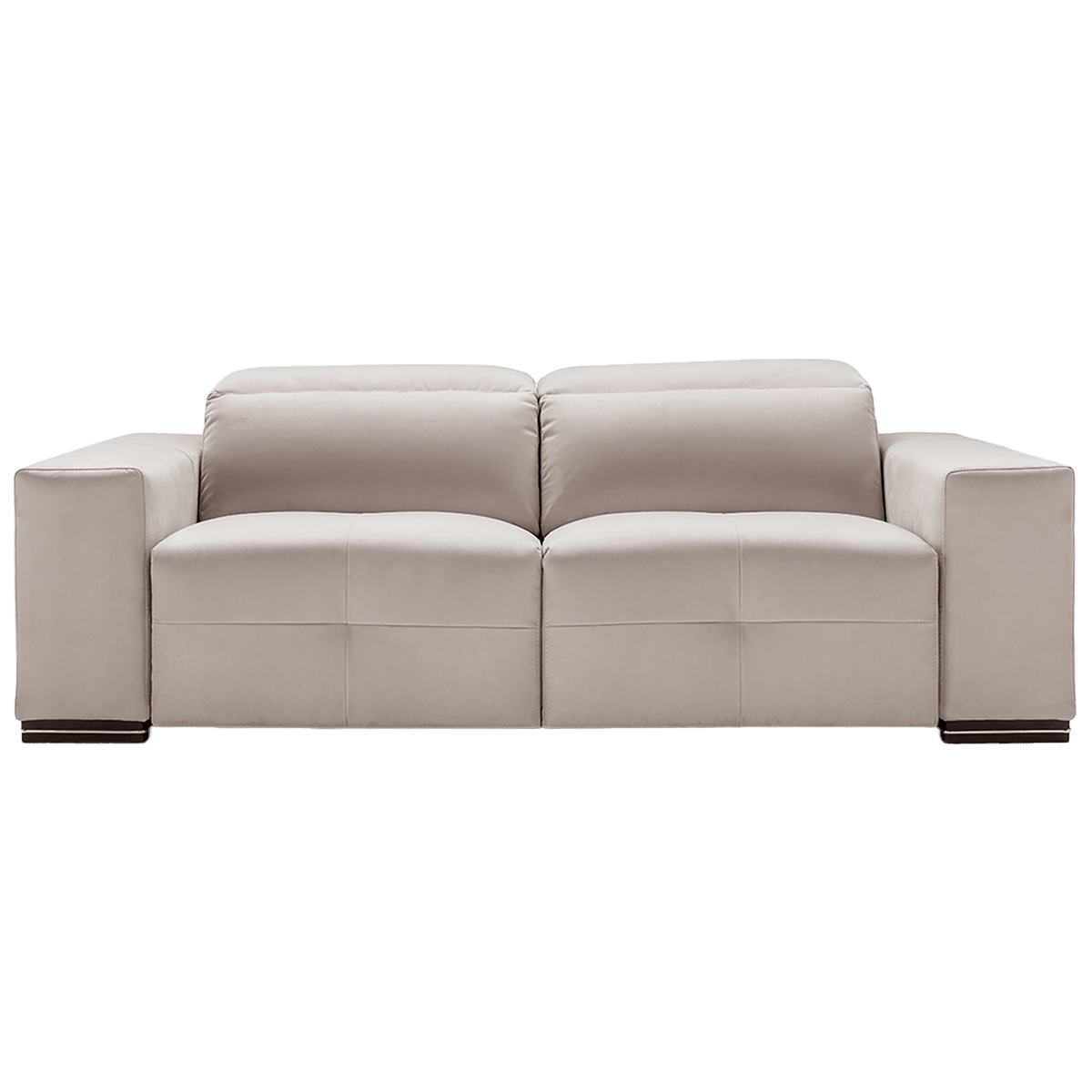 Lusso Italian Microfiber Power Reclining Sofa – Light Gray - Coja