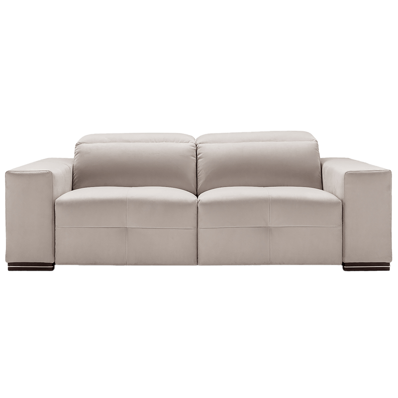 Lusso Italian Microfiber Power Reclining Sofa – Light Gray - Coja