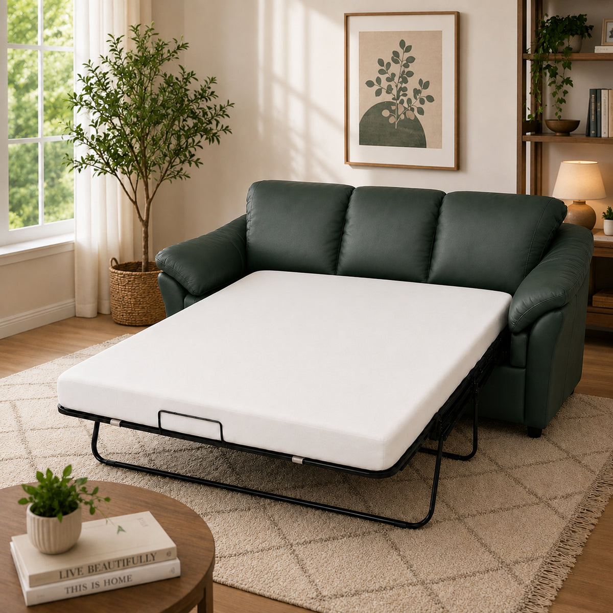 Lyons Leather Sofa Sleeper