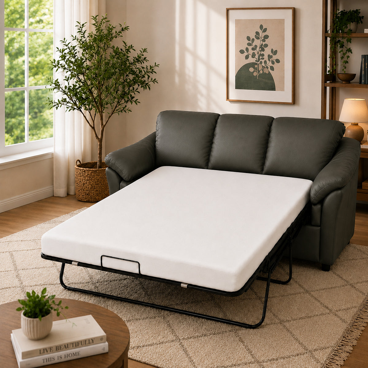 Lyons Leather Sofa Sleeper